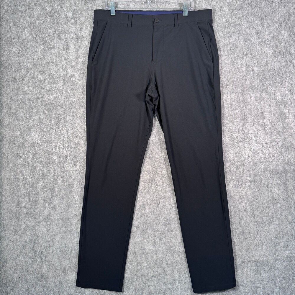 Mizzen Main Helmsman Slim Pants Mens 35x32 Black Casual Office Dress Golf
